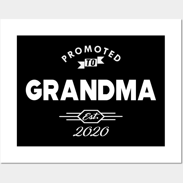 New grandma - Promoted to grandma est. 2020 Wall Art by KC Happy Shop